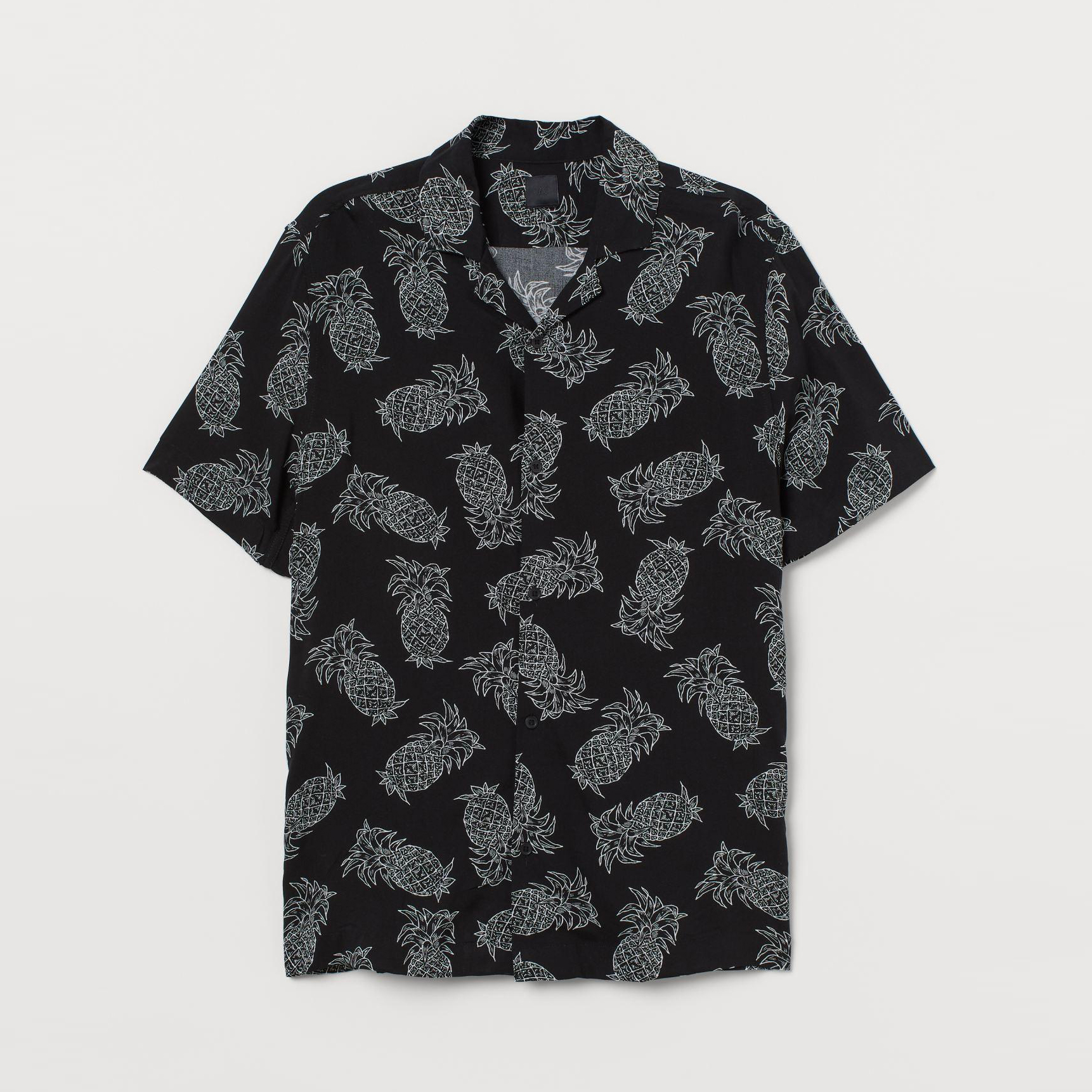 

Рубашка H&M 6566771-ACRV S Черная в белые узоры