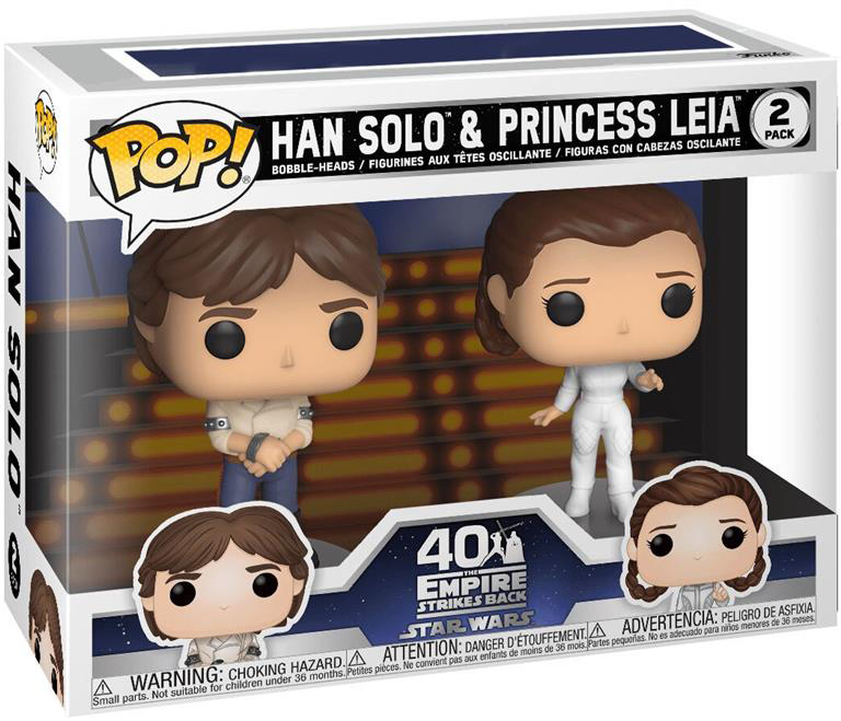 

Коллекционная фигурка Funko POP! Bobble: Star Wars: 2PK Han & Leia 46770 (FUN2549482)