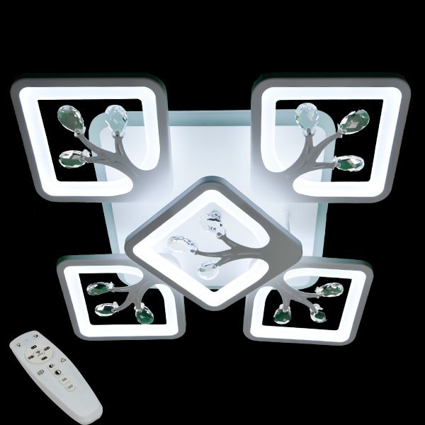 

Люстра LED DIASHA біла з RGB підсвіткою 110w 8157/4+1