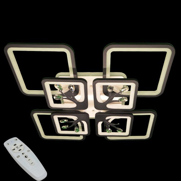

Люстра LED DIASHA чорна з RGB підсвіткою 190w 8157/4+4