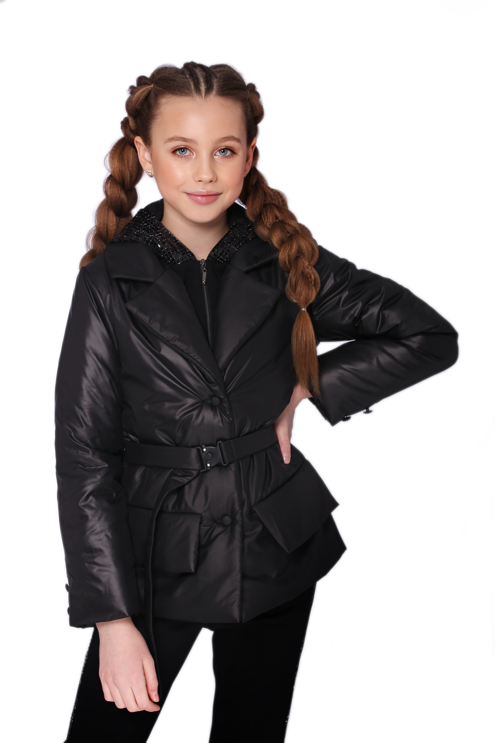 

Куртка з відстібним капюшоном Lukas Kids 128 черный(21103)