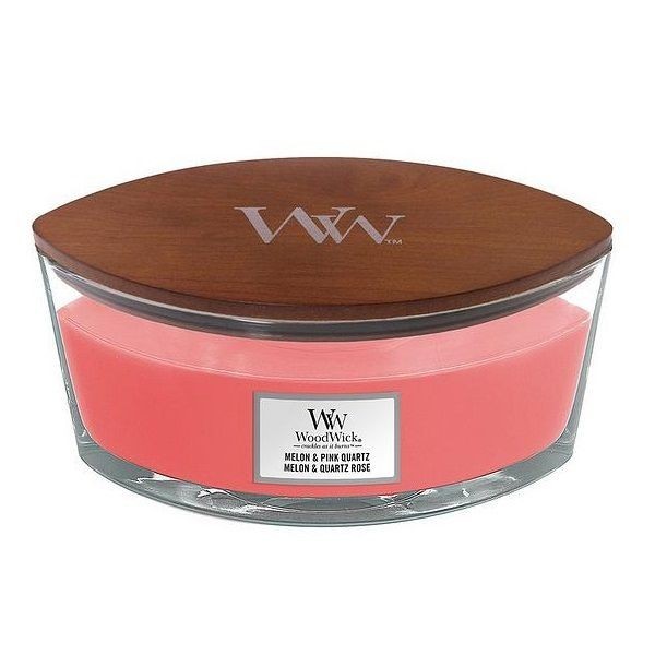 

Ароматическая свеча Woodwick Ellipse Melon & Pink Quartz 453 г