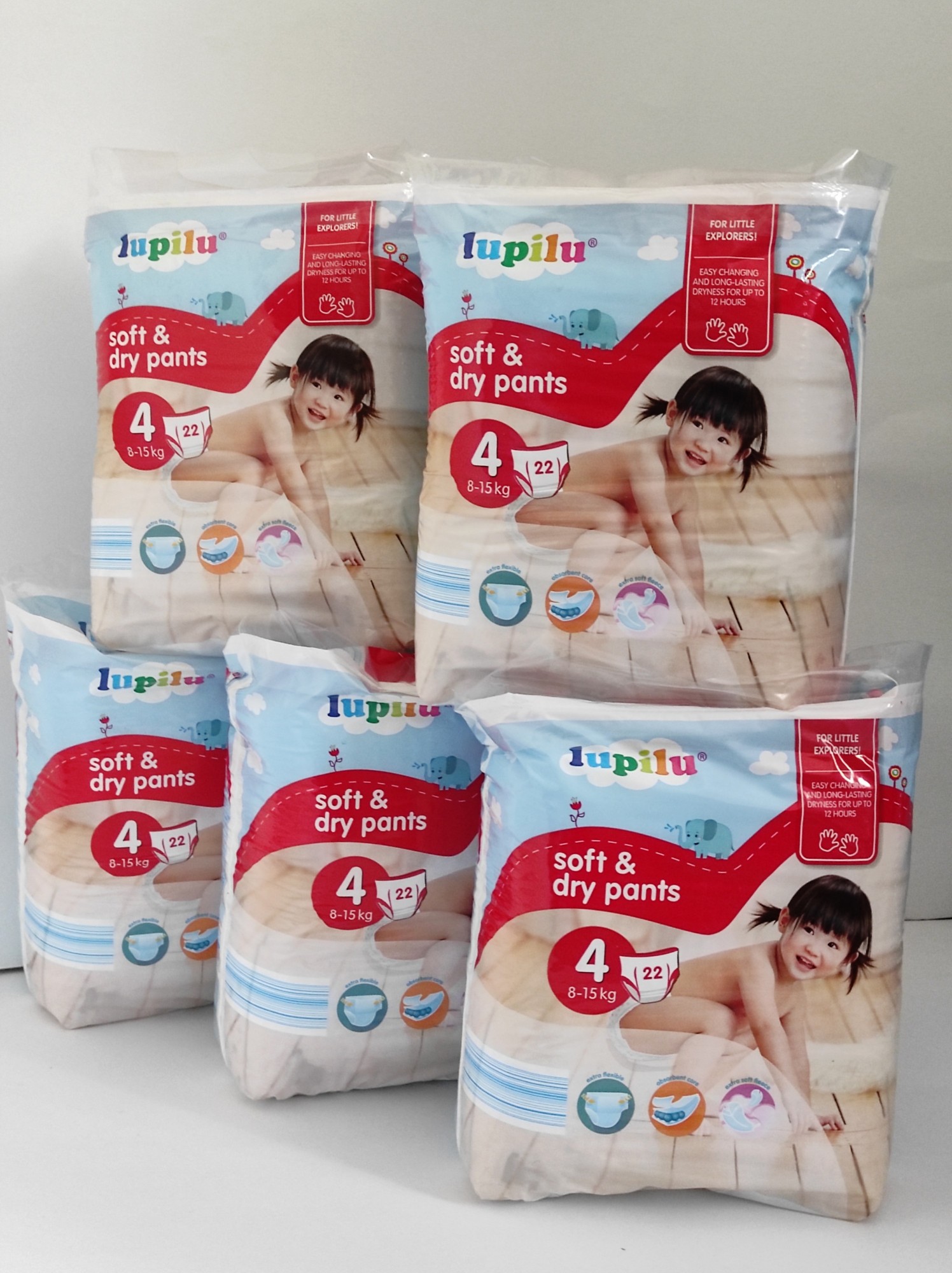 

Підгузки-трусики Lupilu Soft & dry Розмір 4, 8-15 кг, 110 шт