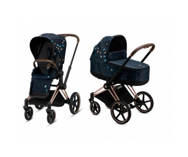 

Коляска универсальная Priam 2 в 1 Jewels of Nature dark blue Rose gold