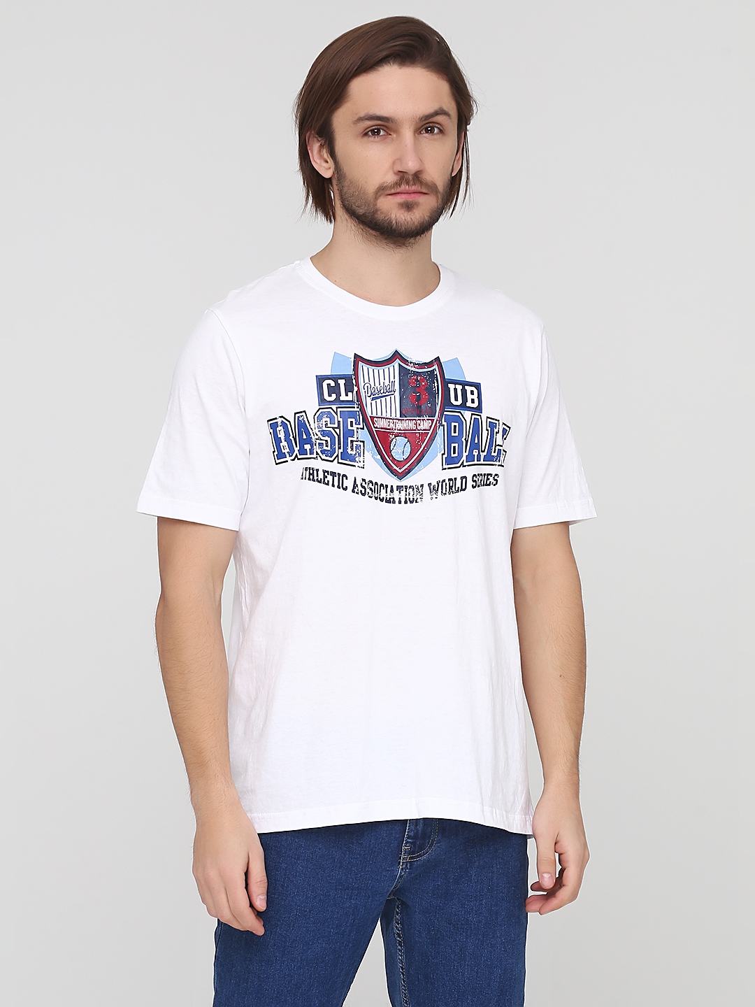 

Футболка Livergy 53323-Baseball L Белая с синим и красным