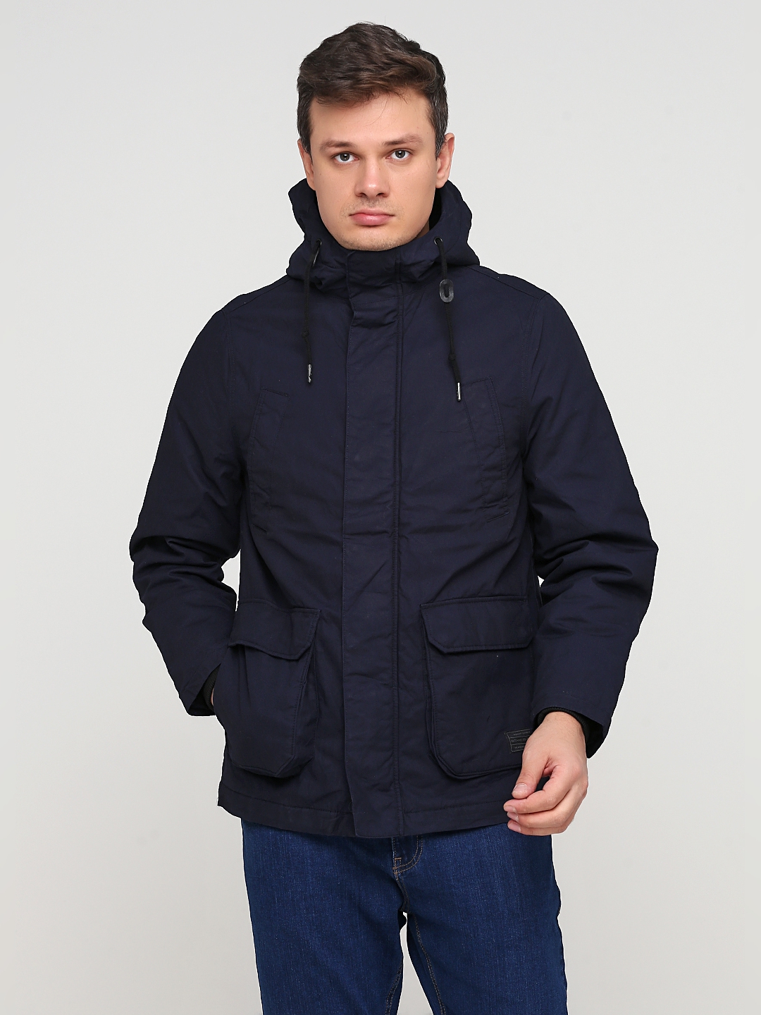 

Парка H&M 0495884_чер.кап_01 S-S Темно-синяя