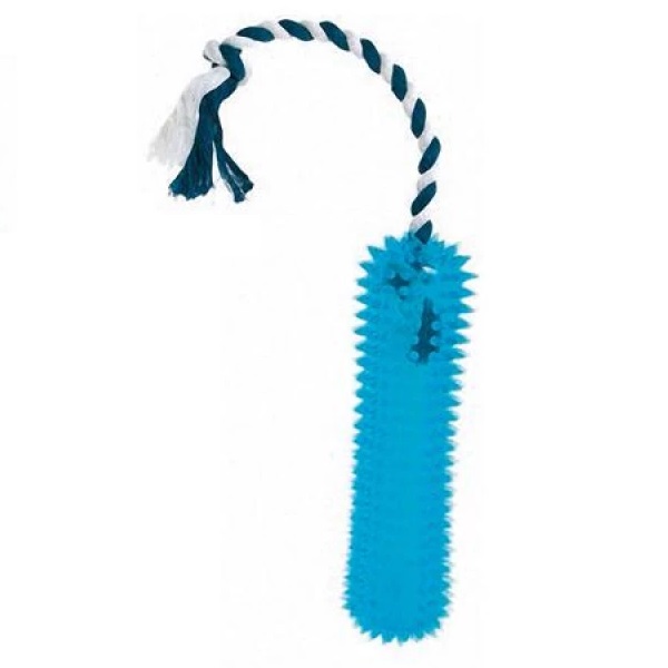 

Игрушка для собак палка на веревке из латекса, не тонет Karlie Flamingo Good4Fun Playstick+Rope 20 см, синий