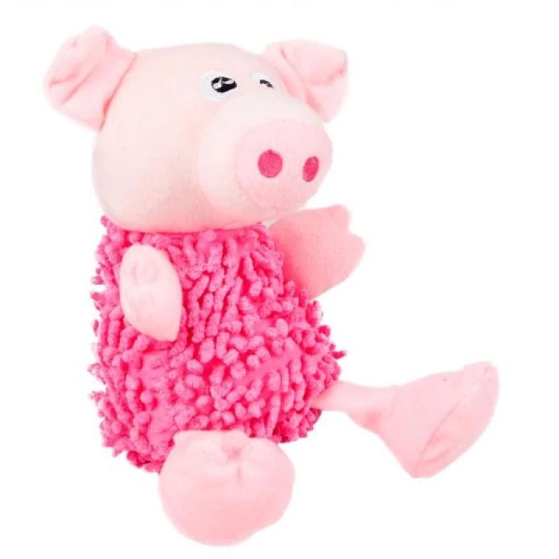 

Игрушка для собак из мягкого плюша Karlie Flamingo Shaggy Pig 22 см, розовый