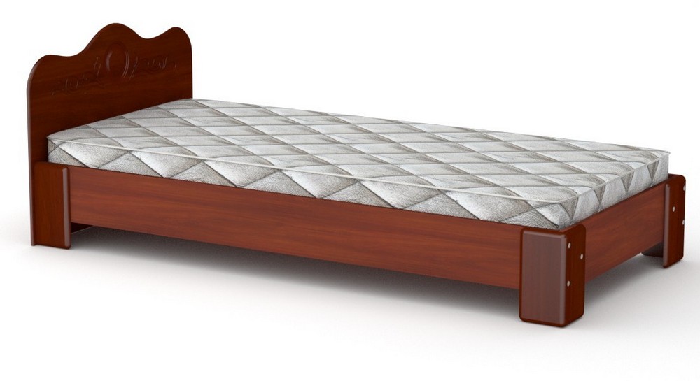 

Большая односпальная кровать Компанит-100 МДФ яблоня