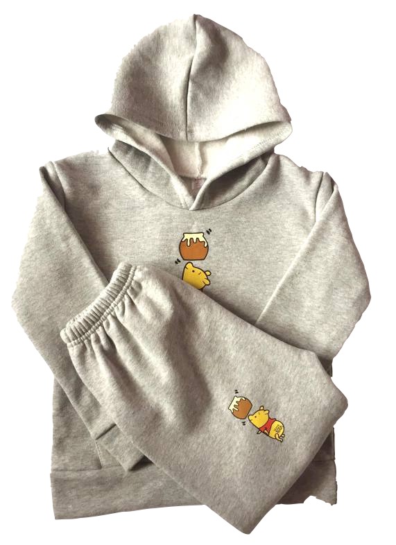 

Детский теплый костюм на флисе 96 см серый Winnie Pooh