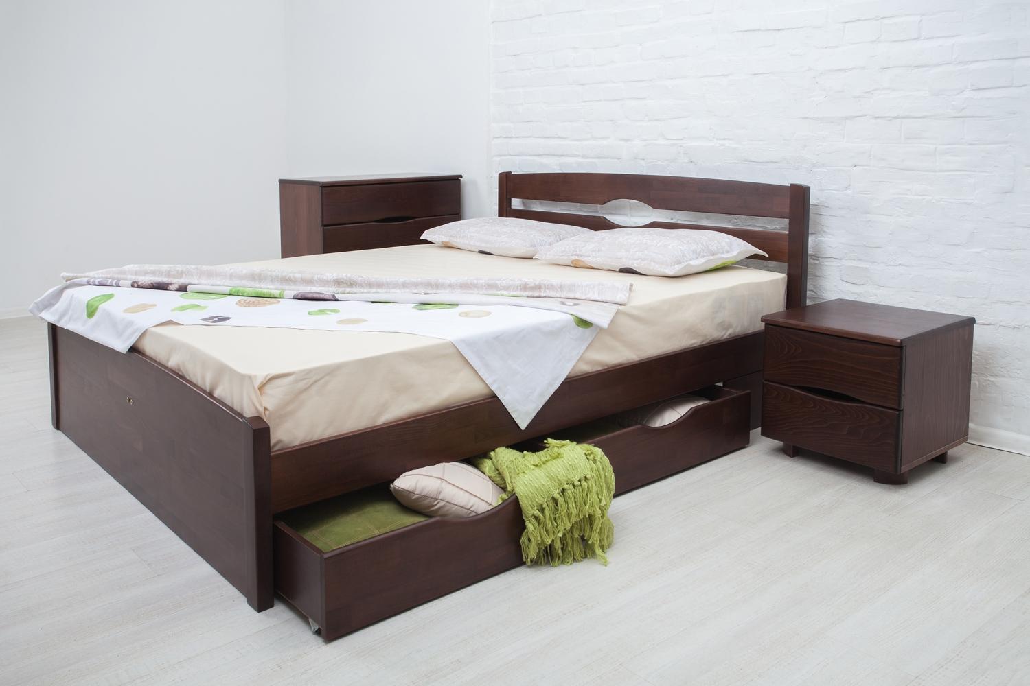 

Кровать Олимп Лика LUX с четырьмя ящиками 200x200 Венге