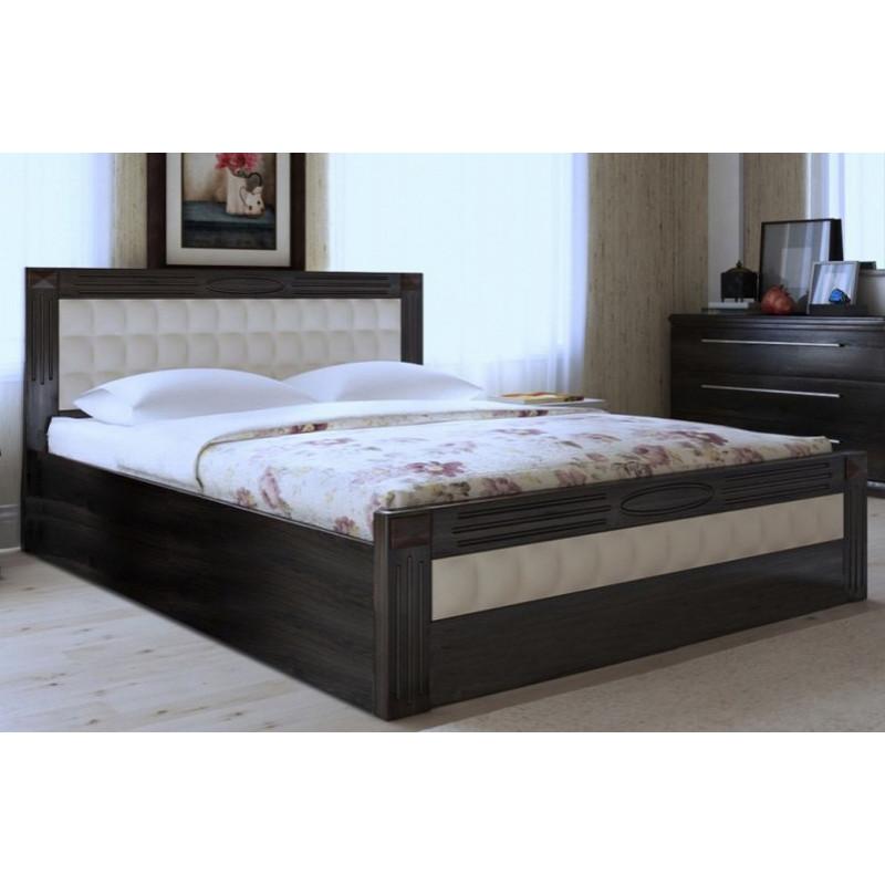 

Кровать ARTmebli Фортуна с П/М 140х190 К5 венге + белый кожзам
