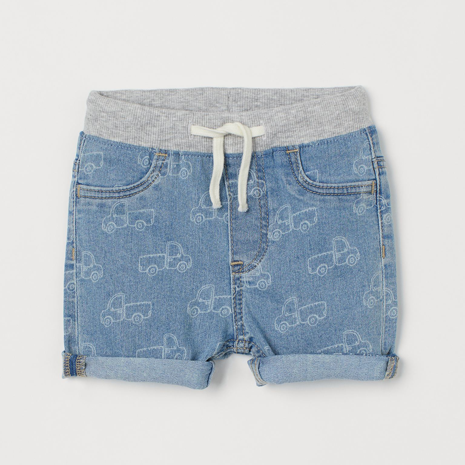 

Шорты H&M 1505-8441811 98 см Голубые машинки