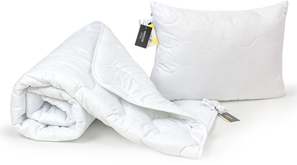 

Набор антиаллергенный MirSon EcoSilk Всесезонный №1502 Eco Light White Soft Одеяло + подушка 50x70