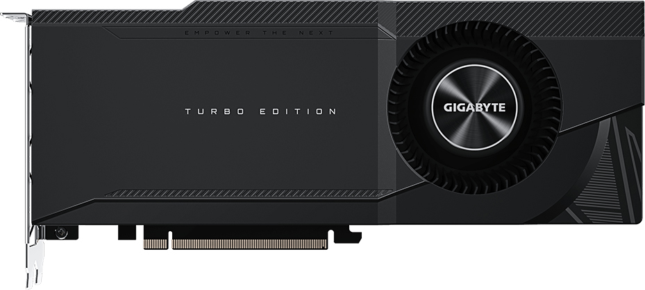 

Gigabyte PCI-Ex GeForce RTX 3080 Turbo 10G 10GB GDDR6X (320bit) (1710/19000) (2 х HDMI, 3 x DisplayPort) LHR (GV-N3080TURBO-10GD v2.0)