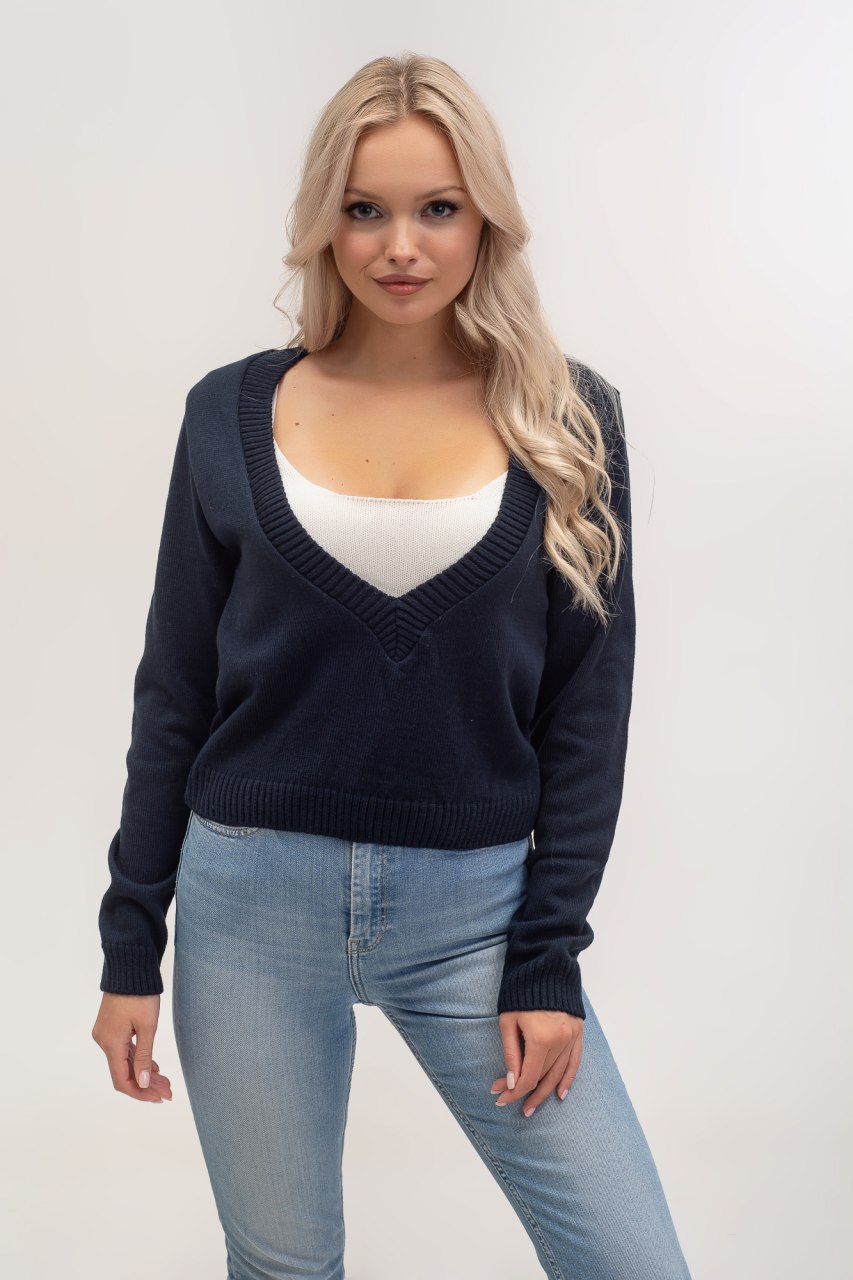

Fashions • Свитер Джейн Fashions 46 темно-синий (№132-нс)