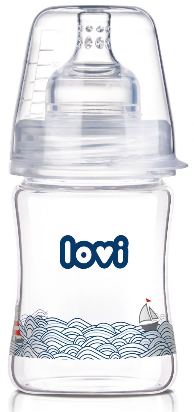 

Бутылочка стеклянная Diamond Glass (150 мл) Marine, lovi (12-33794)