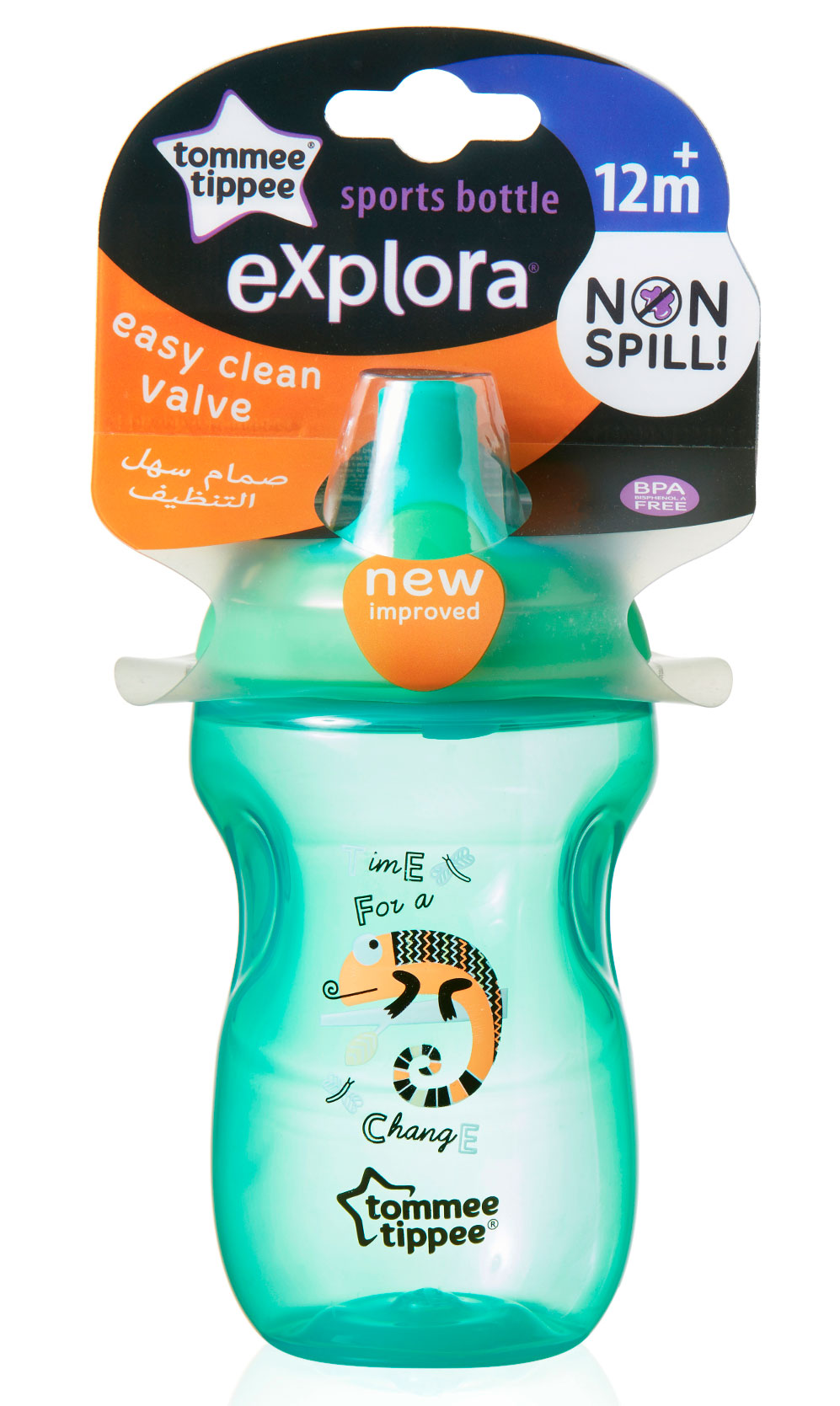 

Поильник (300 мл.), Explora Sports, хамелеон, Tommee Tippee, хамелеон (12-55336)