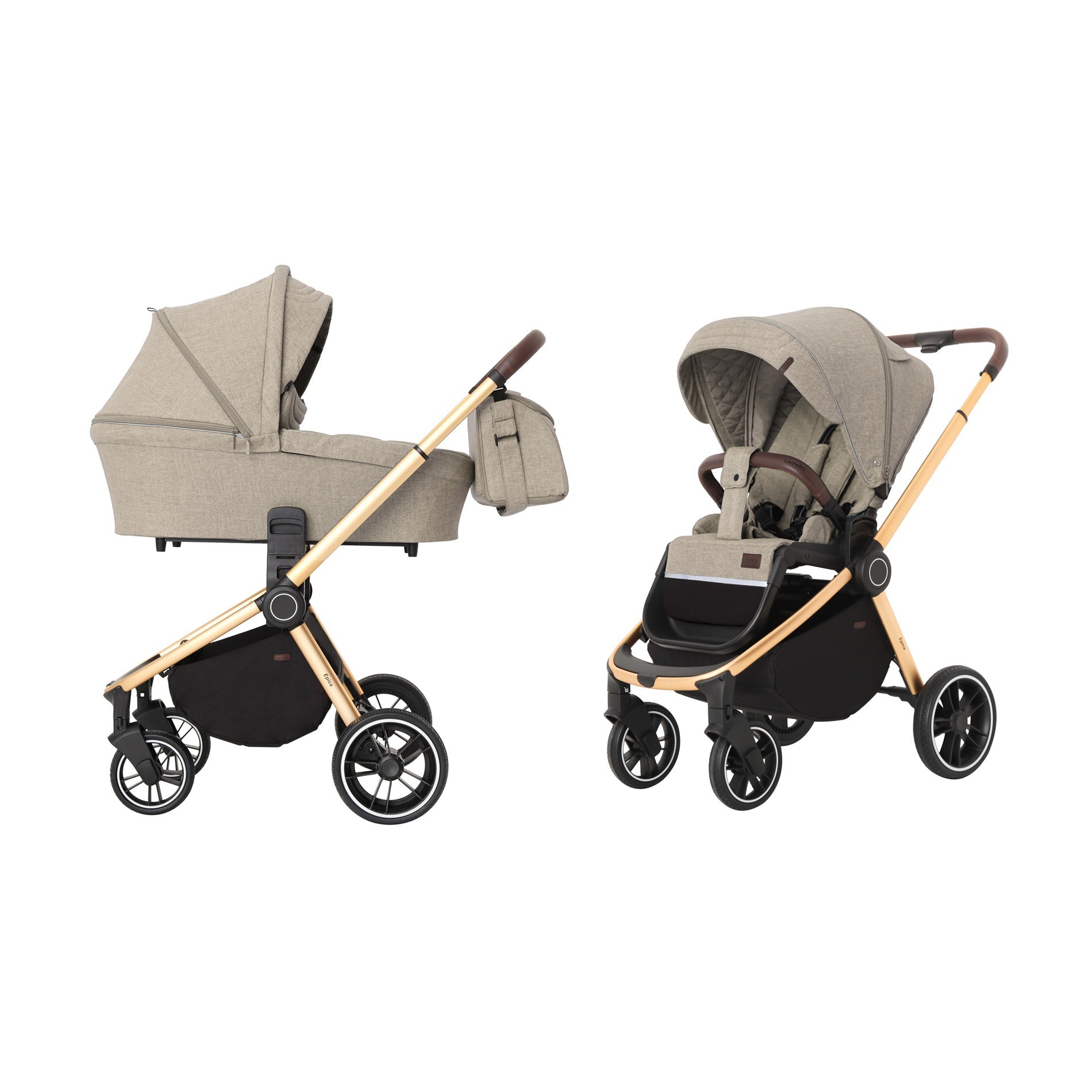 

Коляска універсальна CARRELLO Epica CRL-8510 (2in1) Almond Beige +дощовик /1/