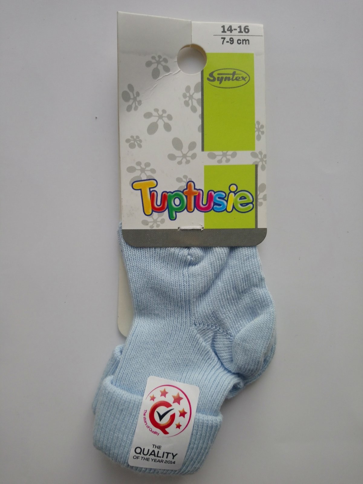 

Шкарпетки дитячі однотонні із бортиком Tuptusie SYNTEX (голубі). р. - (7-9 см, Шкарпетки дитячі однотонні із бортиком Tuptusie SYNTEX (голубі). р. 14-16 (7-9 см)