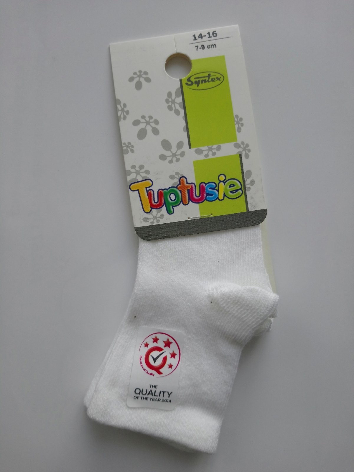 

Шкарпетки дитячі однотонні Tuptusie SYNTEX (білі) р. - (7-9 см, Шкарпетки дитячі однотонні Tuptusie SYNTEX (білі) р. 14-16 (7-9 см)