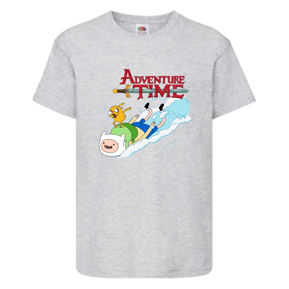 

Футболка детская Время Приключений 005 (Adventure Time) серая (ADT gry 005) 164 см