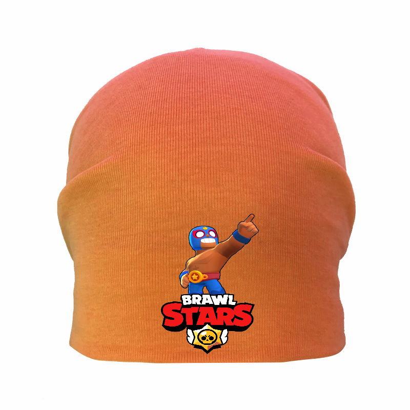 

Шапка детская Бравл Старс оранжевая (Brawl Stars-0024) 54-56 см
