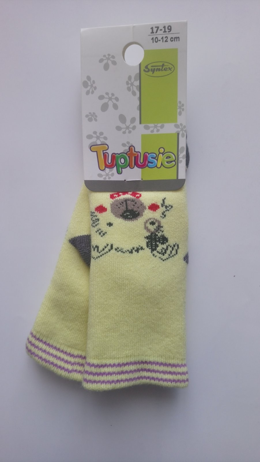 

Шкарпетки дитячі махрові з малюнком Tuptusie SYNTEX (жовтий/песик) р. - (10-12 см, Шкарпетки дитячі махрові з малюнком Tuptusie SYNTEX (жовтий/песик) р. 17-19 (10-12 см)