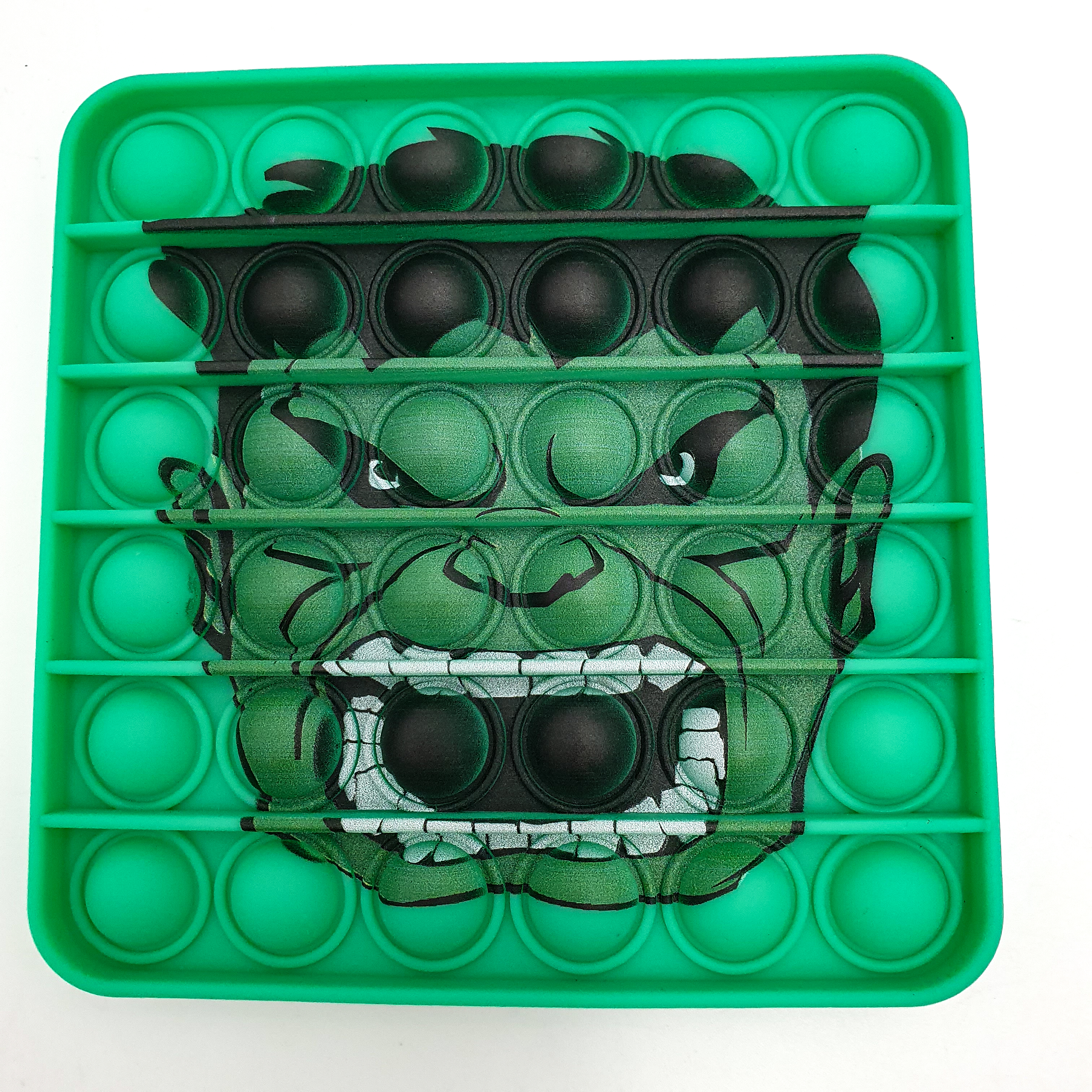 

Сенсорная игрушка антистресс силиконовая бесконечная пупырка поп ит UKC Pop It Fidget квадрат зеленый Халк