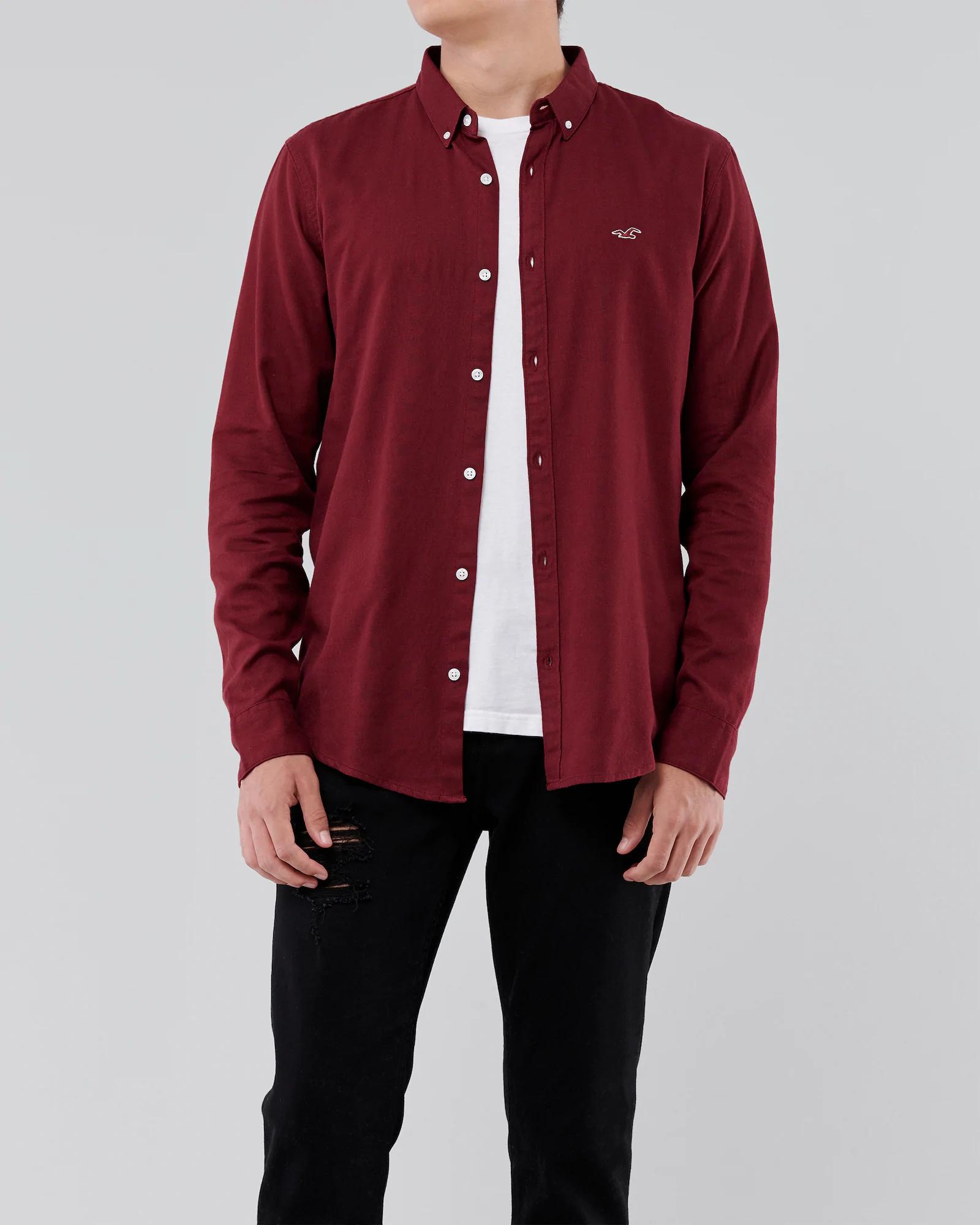 

Мужская рубашка - рубашка Hollister HC8542M  Бордовый, Мужская рубашка - рубашка Hollister HC8542M S Бордовый