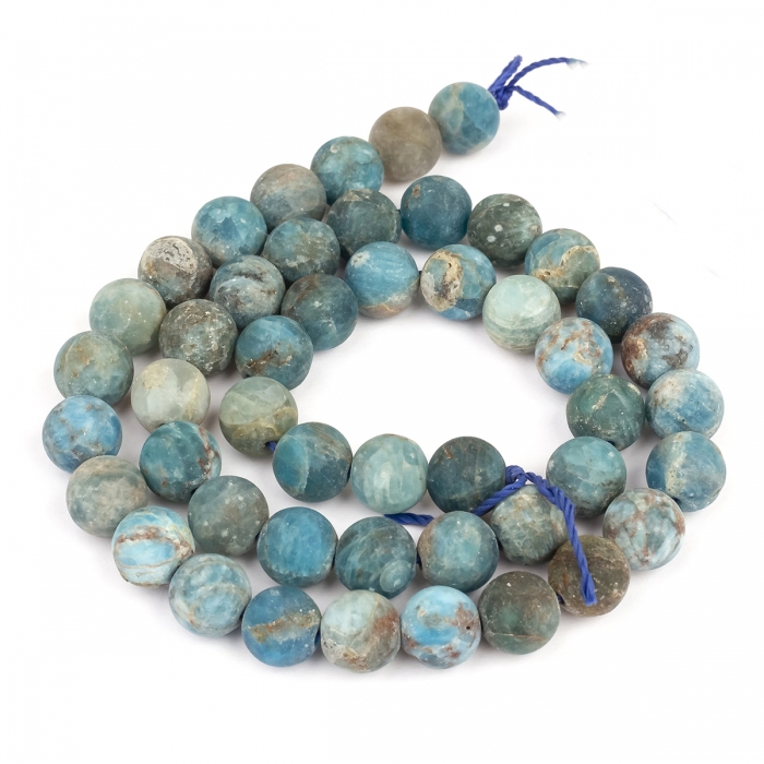 

Бусины Monisto Натуральный Апатит 7.5-8мм Цвет: Синий около 49шт/37см/нить