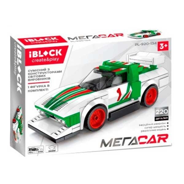 

Конструктор iBlock Мегаcar Машинка PL-920-134 Белая