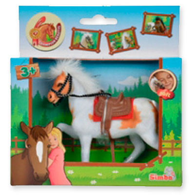 

Лошадка, 11 см, Nature World., пегая (белая с коричн. пятнами) (12-14313)