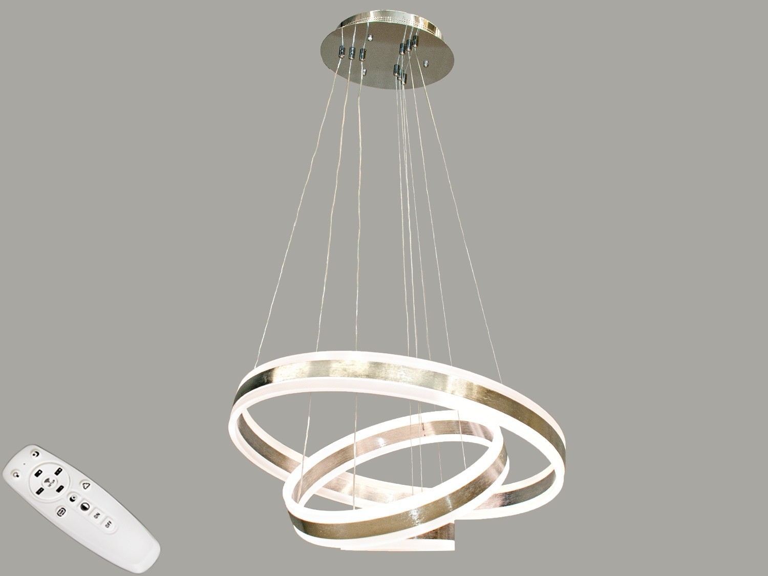 

Люстра LED DIASHA з диммером, 170 Вт D8301-600+400+200 HR