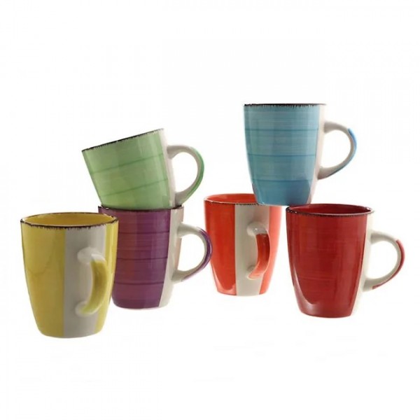 

Набор чашек керамических Flora Rainbow микс 0,3 л. 6 шт 45046