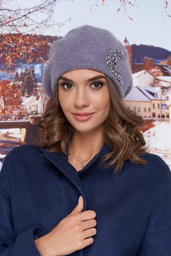

Берет «Кассия» Braxton 25157117 56-59 см маренго 6026