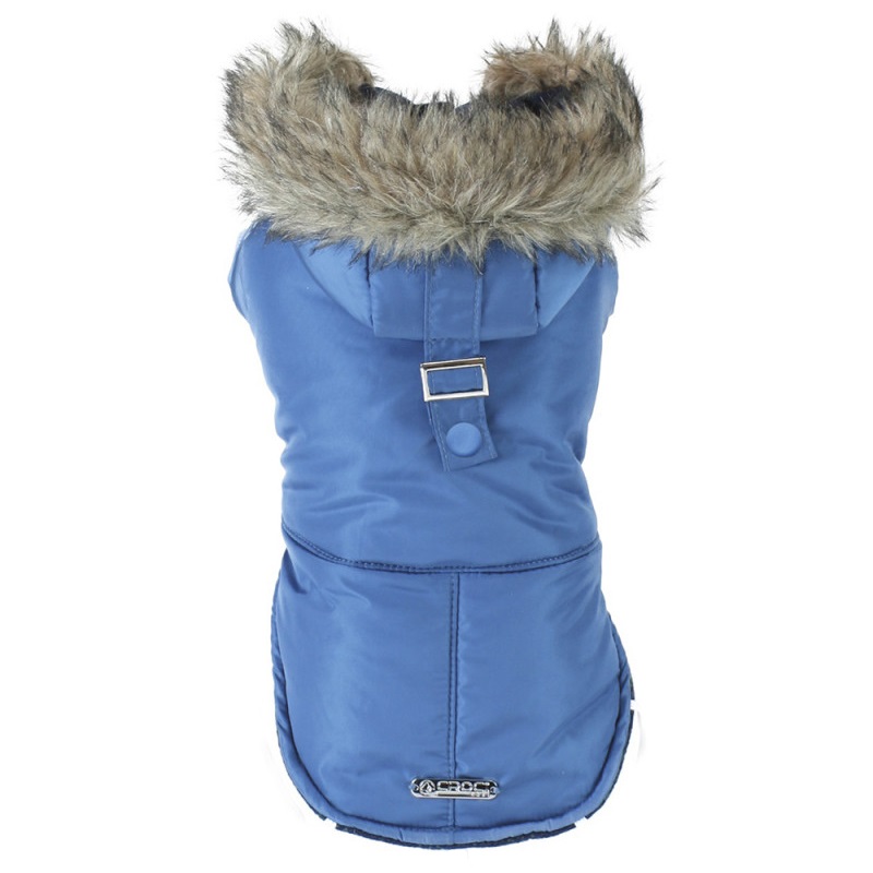 

Куртка утепленная с капюшоном для собак Croci Blue Parka синий, 40 см