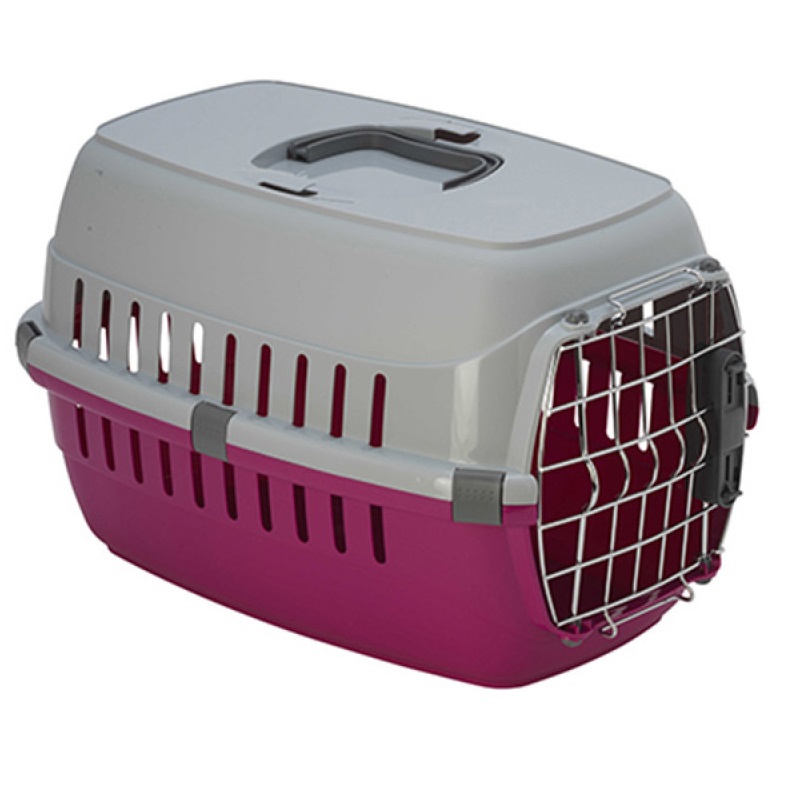 

Переноска с металлической дверью для кошек и собак Moderna Road Runner 51x31x34 см, розовый