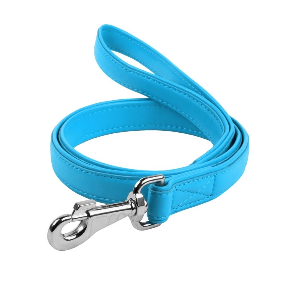 

Поводок для собак из натуральной кожи Collar Waudog Classic 18 мм/122 см, голубой