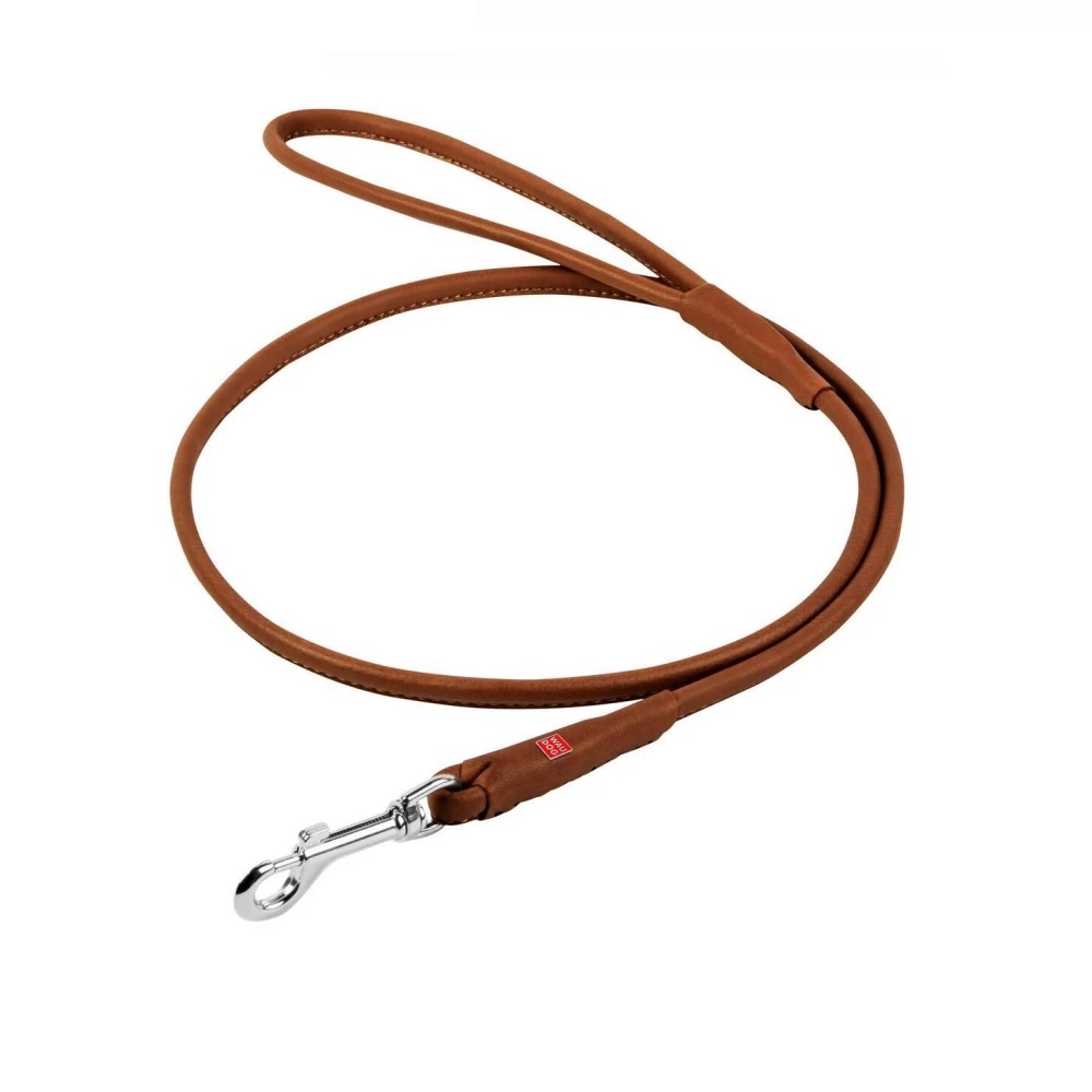 

Поводок кожаный для собак круглый Collar Waudog Soft 10 мм/122 см, коричневый