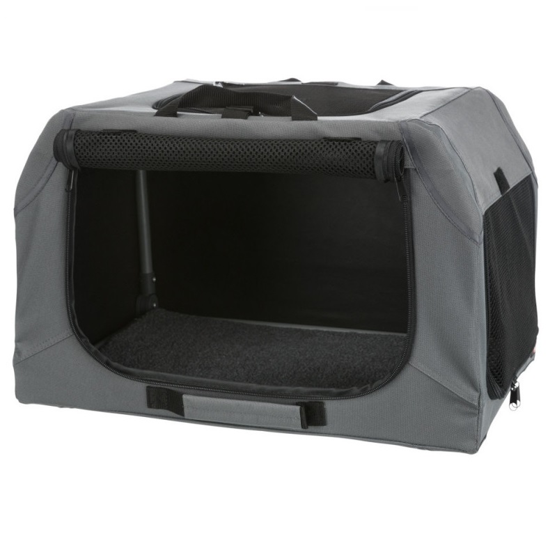 

Переноска с металлическим каркасом для кошек и собак Trixie Easy XS-S 50x33x36 см, серый