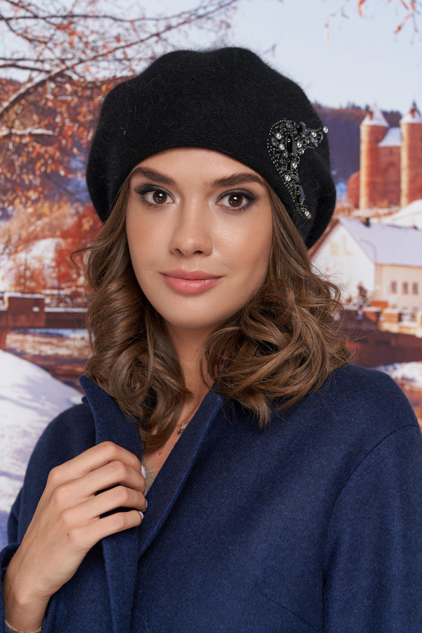 

Берет «Кассия» Braxton 25157001 56-59 см черный 6026