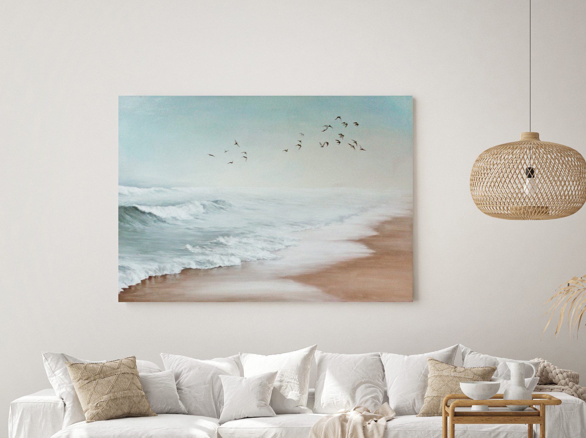 

Картина пейзаж море масляными красками на холсте Mati Sea vibes 2 Ручной работы 90х60 см (AO-337 90-60)