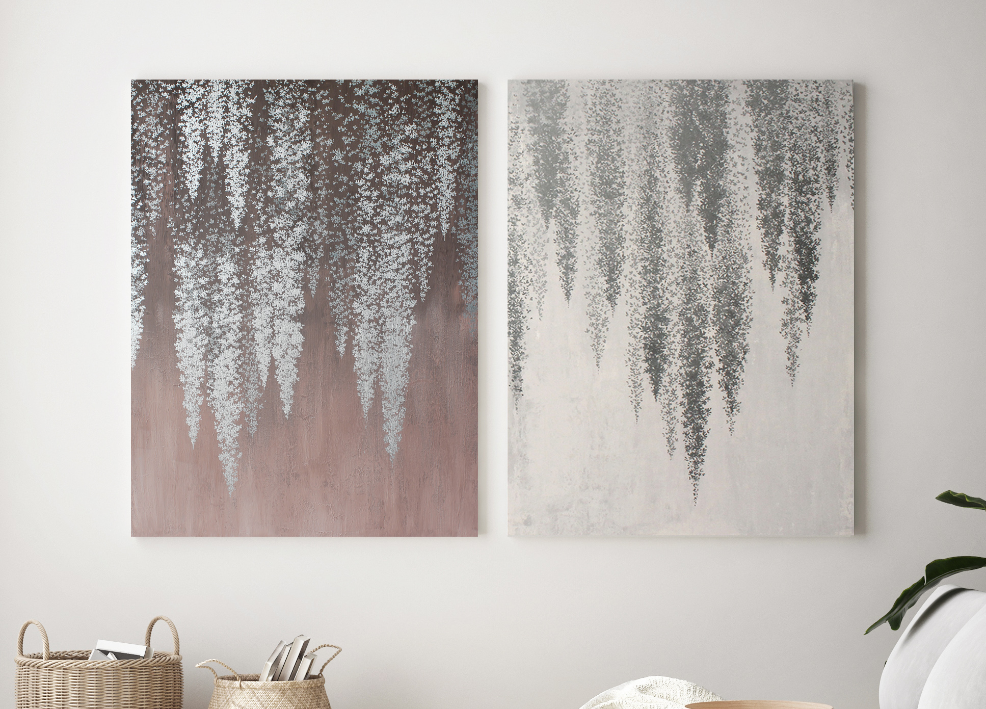 

Картина абстракция акриловыми красками на холсте Mati Bronze wisteria Ручной работы 140х100 см (АА-308 140-100)