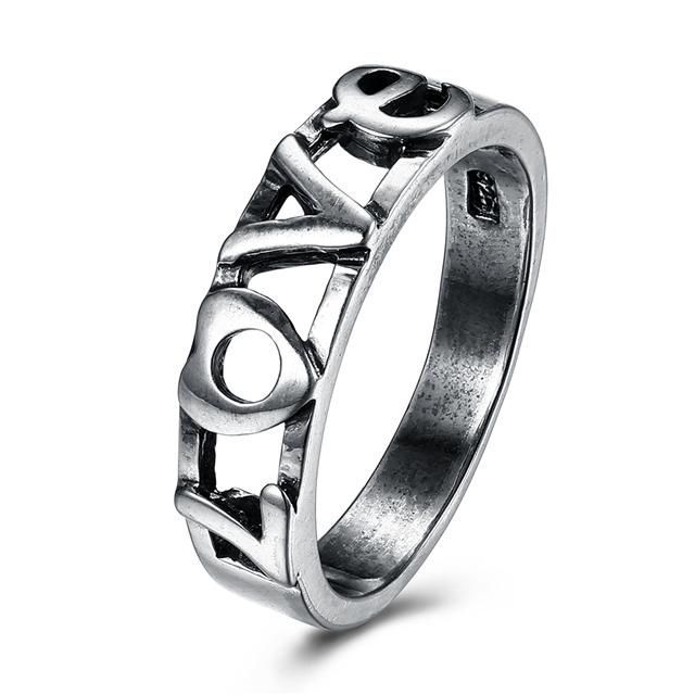 

Кольцо Everiot из стали RA-XP-13712 с надписью "LOVE" (Размер 6 (наш 16,5))