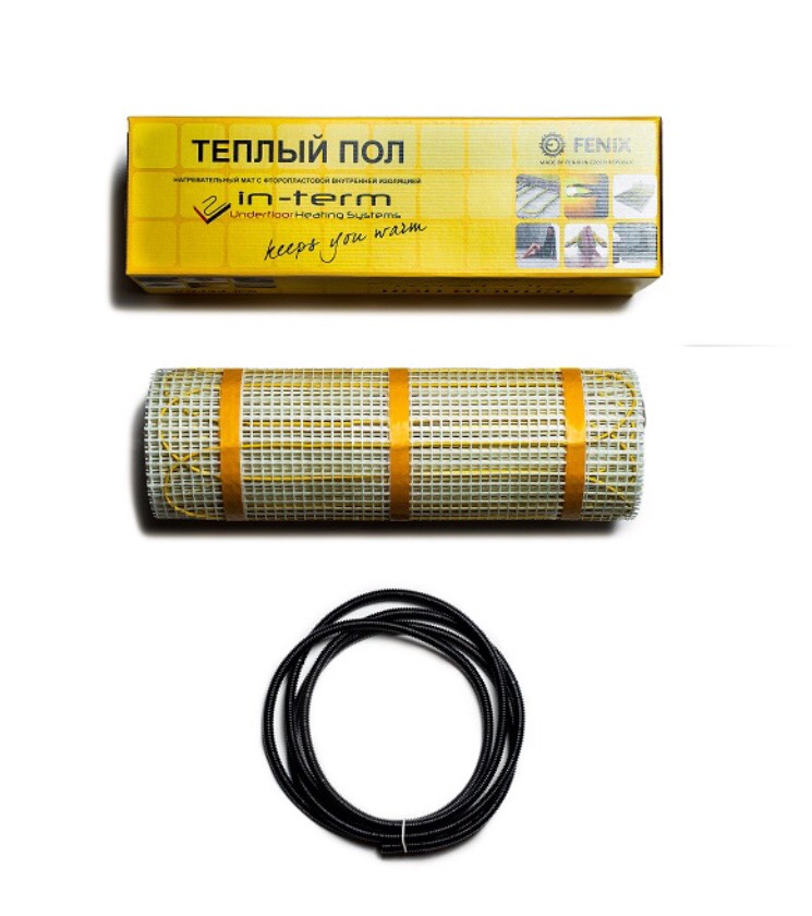 

Теплый пол двухжильный нагревательный мат In-Term 0,8 m² 170W комплект(GIT00200)