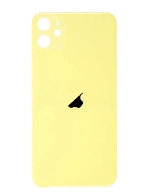 

Задняя крышка для iPhone 11, желтая, Original (PRC), в комплекте стекло камеры