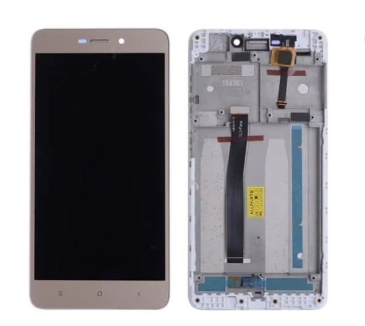 

Дисплей (экран) для Xiaomi Redmi 4A + тачскрин, золотистый, с передней панелью High Copy