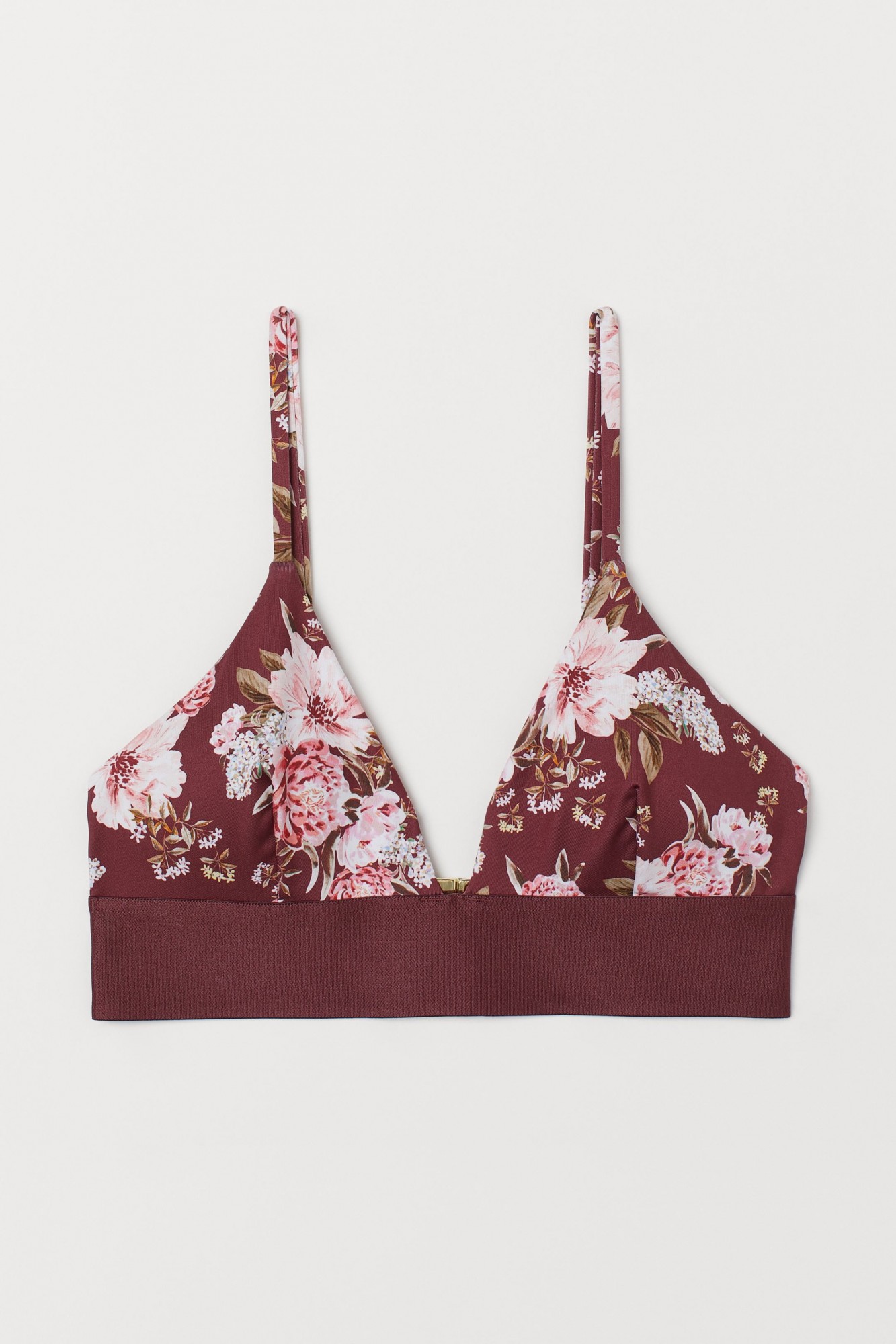 

Купальный лиф H&M 36 бордовый в цветы 7582660RP5