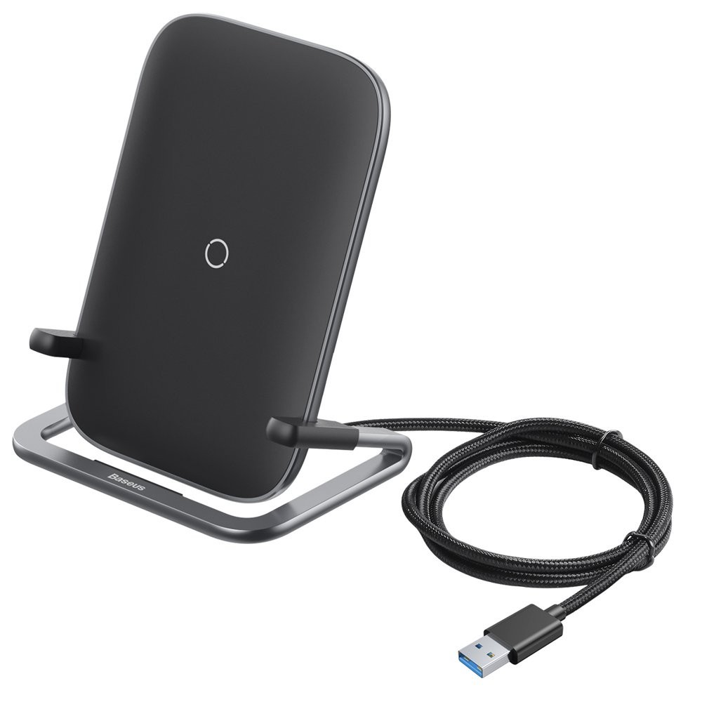 

Беспроводное зарядное устройство Baseus Rib Horizontal and Vertical Holder Wireless Charging 15W Black (WXPG-01)